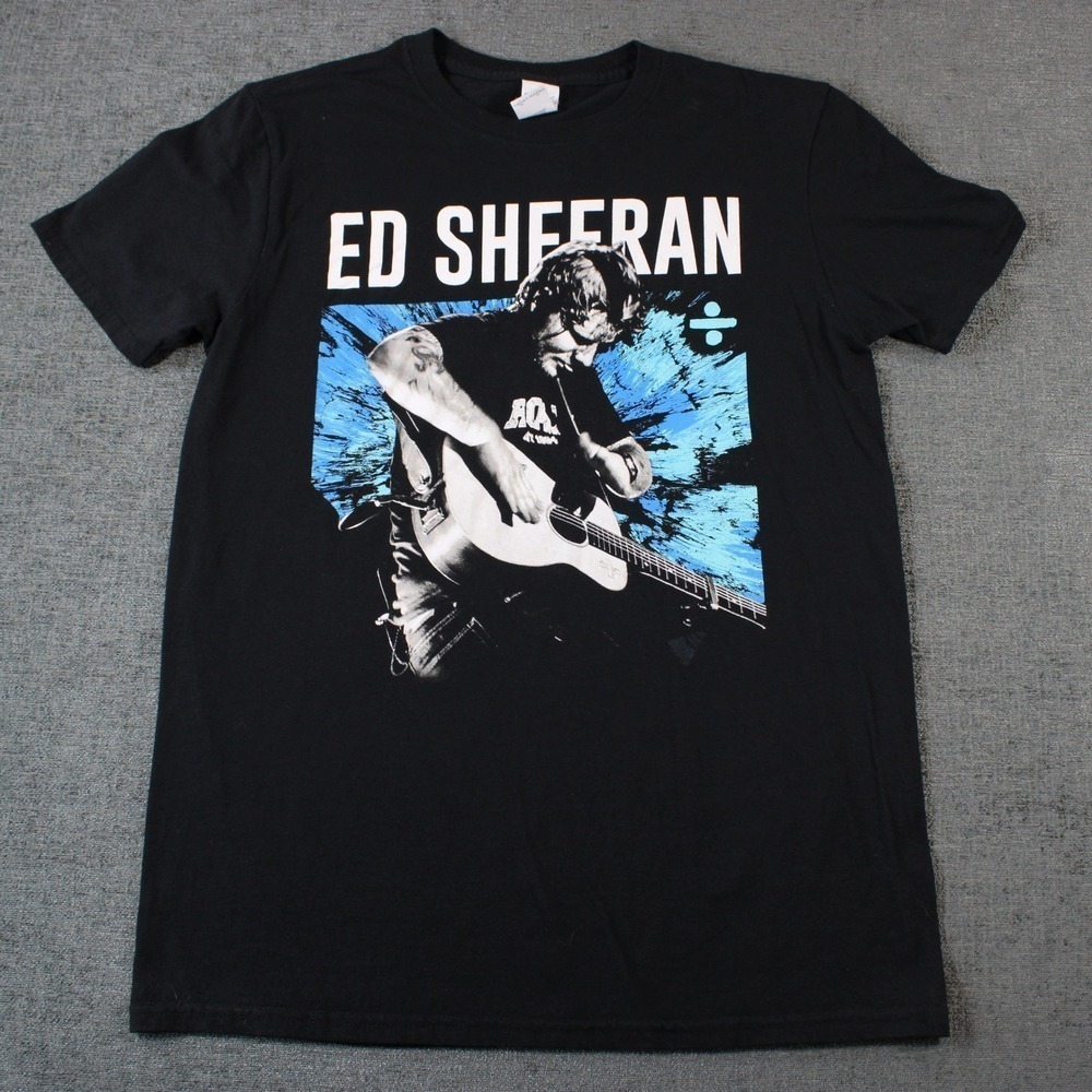Ed Sheeran Divide World Tour 2018 Graphic T-Shirt Black Mens Medium Concert Tee